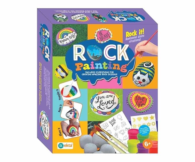 JOY JUNGLE Rock Painting