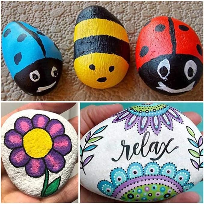 JOY JUNGLE Rock Painting
