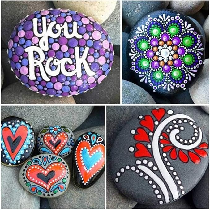 JOY JUNGLE Rock Painting